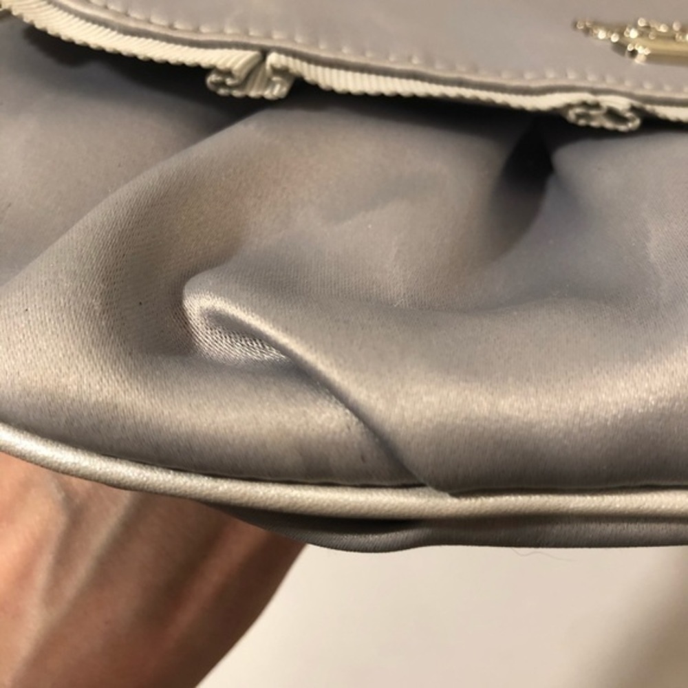 Coach gray satin evening wristlet clutch bag - Picture 10 of 11
